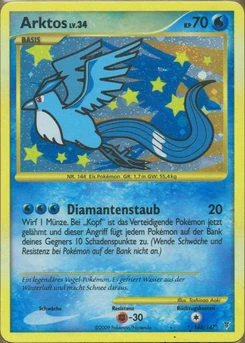 Pokémon-Karte Arktos 148/147