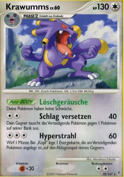 Pokémon-Karte Krawumms 028/147