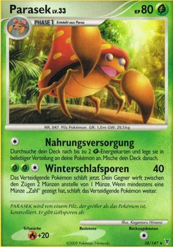 Pokémon-Karte Parasek 038/147