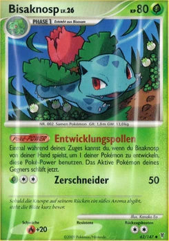 Pokémon-Karte Bisaknosp 062/147