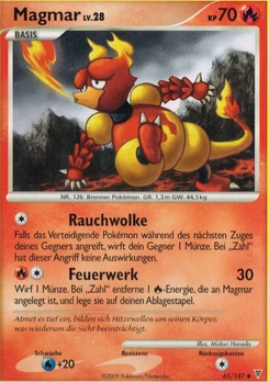 Pokémon-Karte Magmar 065/147