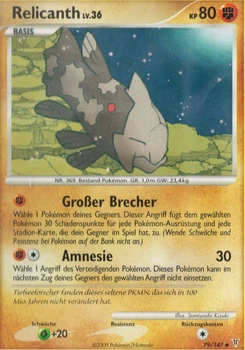 Pokémon-Karte Relicanth 079/147