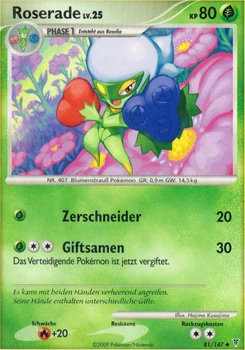 Pokémon-Karte Roserade 081/147