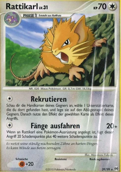 Pokémon-Karte Rattikarl 029/099