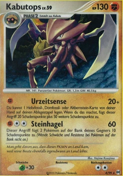 Pokémon-Karte Kabutops 004/099