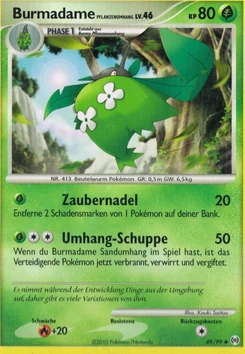 Pokémon-Karte Burmadame Pflanzenumhang 049/099