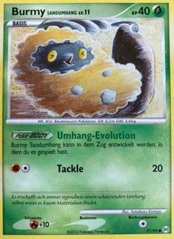 Pokémon-Karte Burmy Sandumhang 057/099