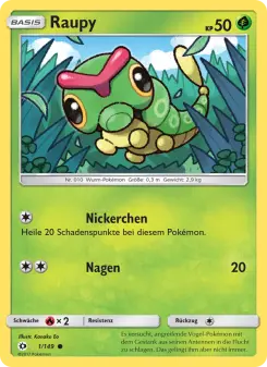 Pokémon-Karte Raupy 001/149