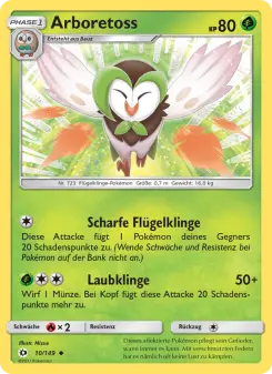 Pokémon-Karte Arboretoss 010/149