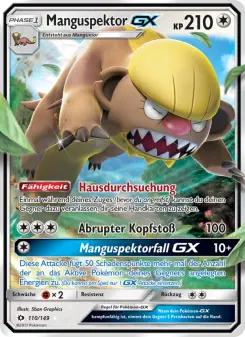 Pokémon-Karte Manguspektor GX 110/149