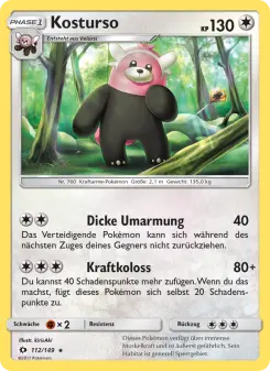 Pokémon-Karte Kosturso 112/149