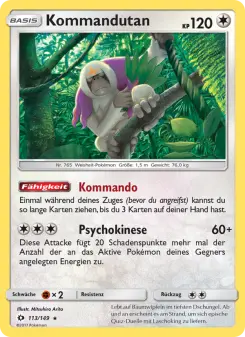 Pokémon-Karte Kommandutan 113/149