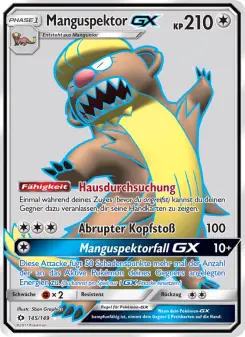 Pokémon-Karte Manguspektor GX 145/149