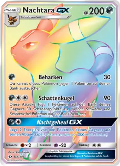 Pokémon-Karte Nachtara GX 154/149