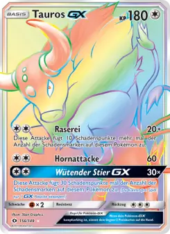 Pokémon-Karte Tauros GX 156/149