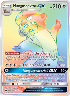 Pokémon-Karte Manguspektor GX 157/149