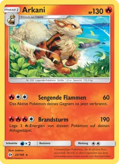 Pokémon-Karte Arkani 022/149