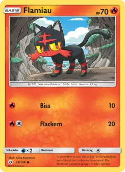 Pokémon-Karte Flamiau 024/149