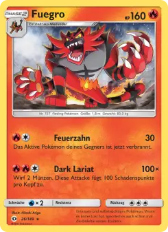 Pokémon-Karte Fuegro 026/149