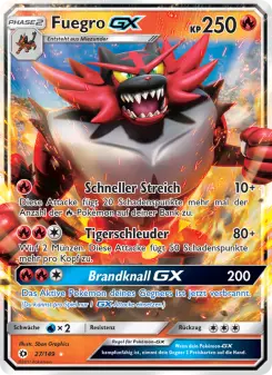Pokémon-Karte Fuegro GX 027/149