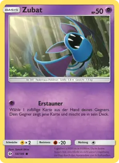 Pokémon-Karte Zubat 054/149