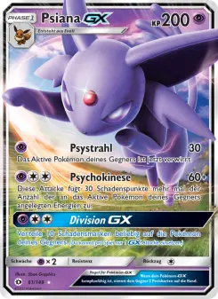 Pokémon-Karte Psiana GX 061/149