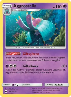 Pokémon-Karte Aggrostella 063/149