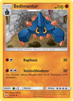 Pokémon-Karte Sedimantur 070/149