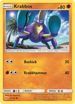 Pokémon-Karte Krabbox 072/149