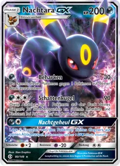 Pokémon-Karte Nachtara GX 080/149