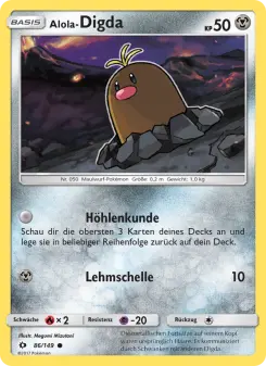 Pokémon-Karte Alola-Digda 086/149