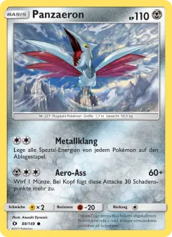 Pokémon-Karte Panzaeron 088/149