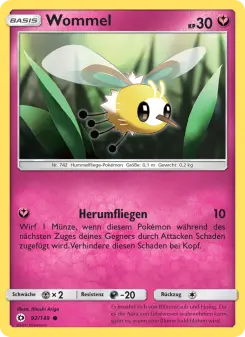 Pokémon-Karte Wommel 092/149