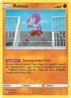 Pokémon-Karte Rabauz 100/214