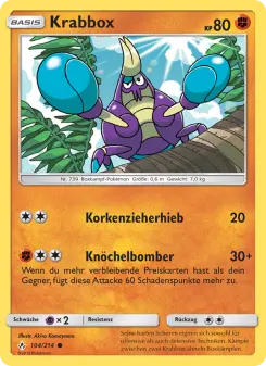 Pokémon-Karte Krabbox 104/214