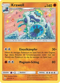Pokémon-Karte Krawell 105/214