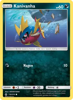 Pokémon-Karte Kanivanha 110/214