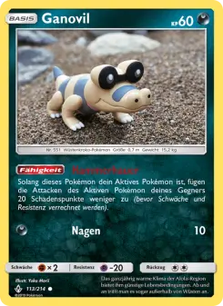 Pokémon-Karte Ganovil 113/214