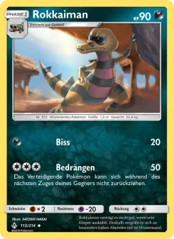 Pokémon-Karte Rokkaiman 115/214