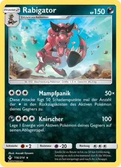 Pokémon-Karte Rabigator 116/214