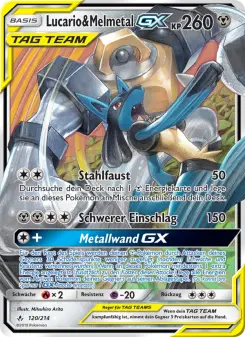 Pokémon-Karte Lucario & Melmetal GX 120/214