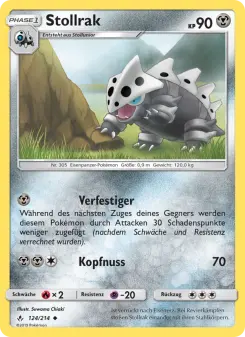 Pokémon-Karte Stollrak 124/214