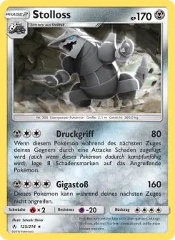 Pokémon-Karte Stolloss 125/214