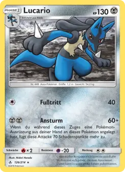 Pokémon-Karte Lucario 126/214