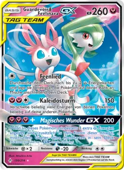 Pokémon-Karte Guardevoir & Feelinara GX 130/214