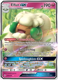 Pokémon-Karte Elfun GX 140/214
