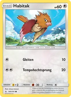 Pokémon-Karte Habitak 145/214