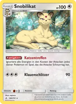 Pokémon-Karte Snobilikat 148/214