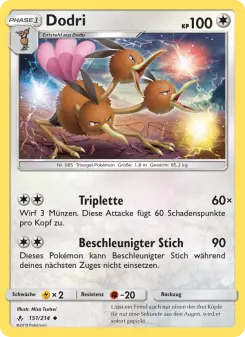 Pokémon-Karte Dodri 151/214