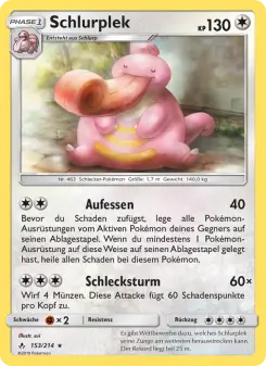 Pokémon-Karte Schlurplek 153/214